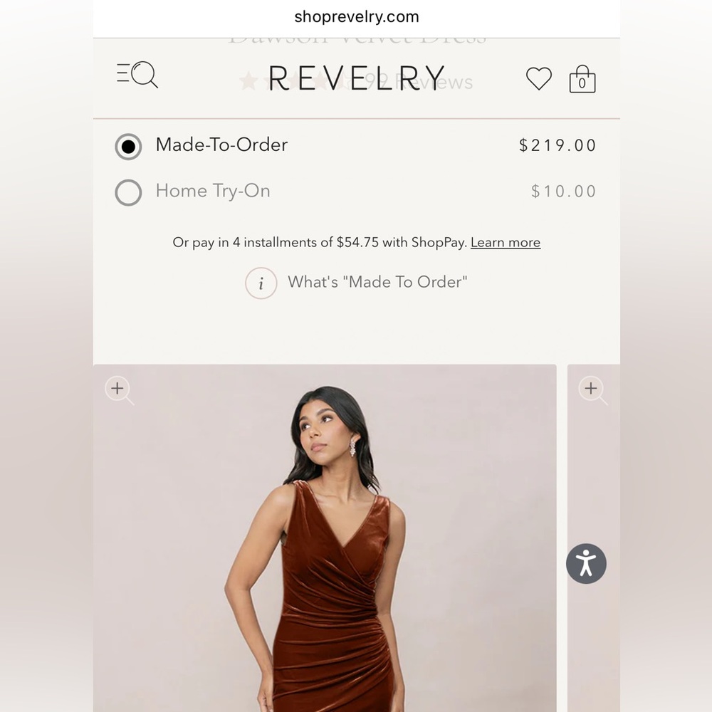 Revelry Rich Brown/Orange Maxi velvet Dress